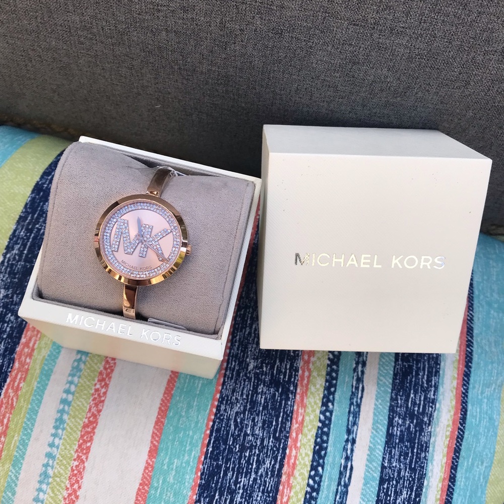 SOLD! Michael Kors Rose Gold Bangle Bracelet Watch